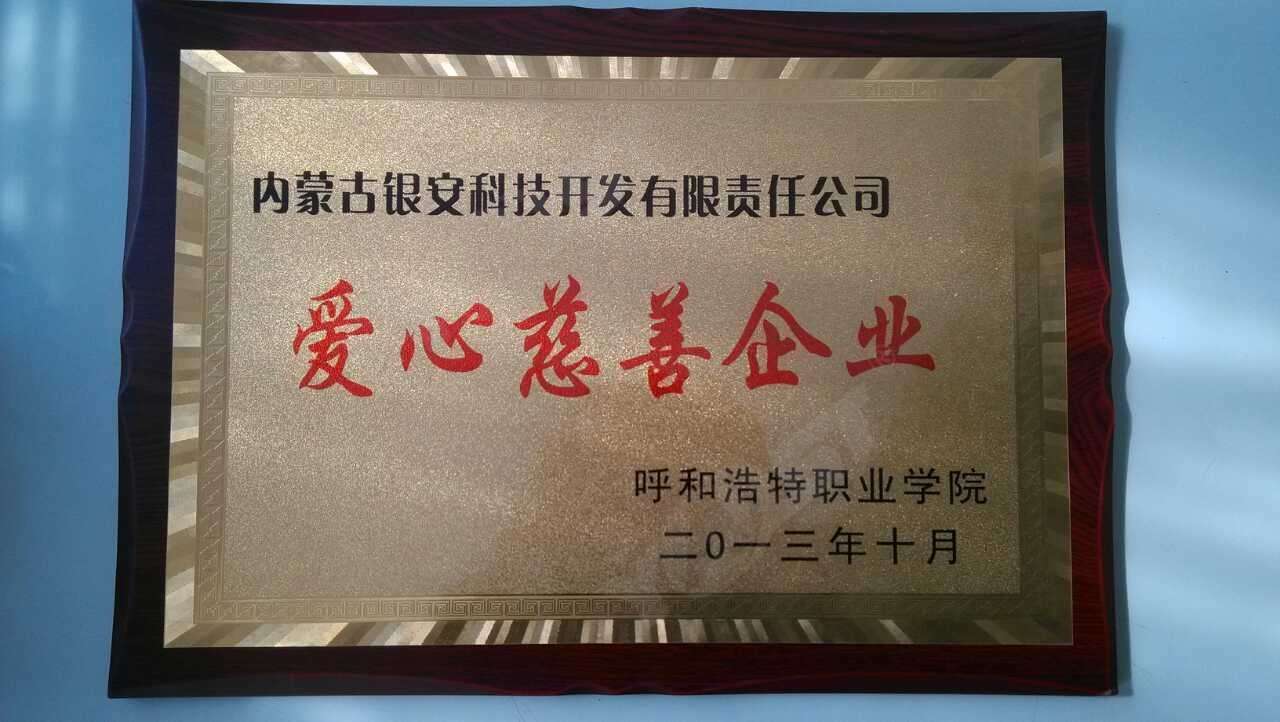 2013年爱心慈善企业